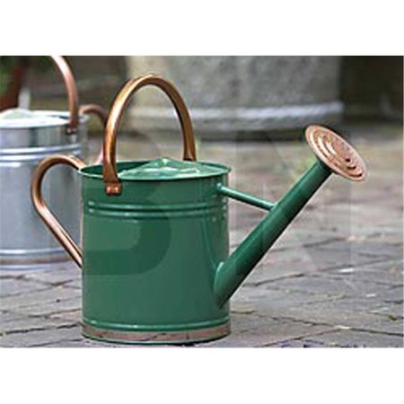 GARDMAN 1 gal Hunter Green Galvanized Steel Watering Can - Copper Accents 8327